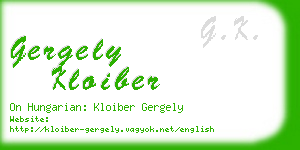 gergely kloiber business card
